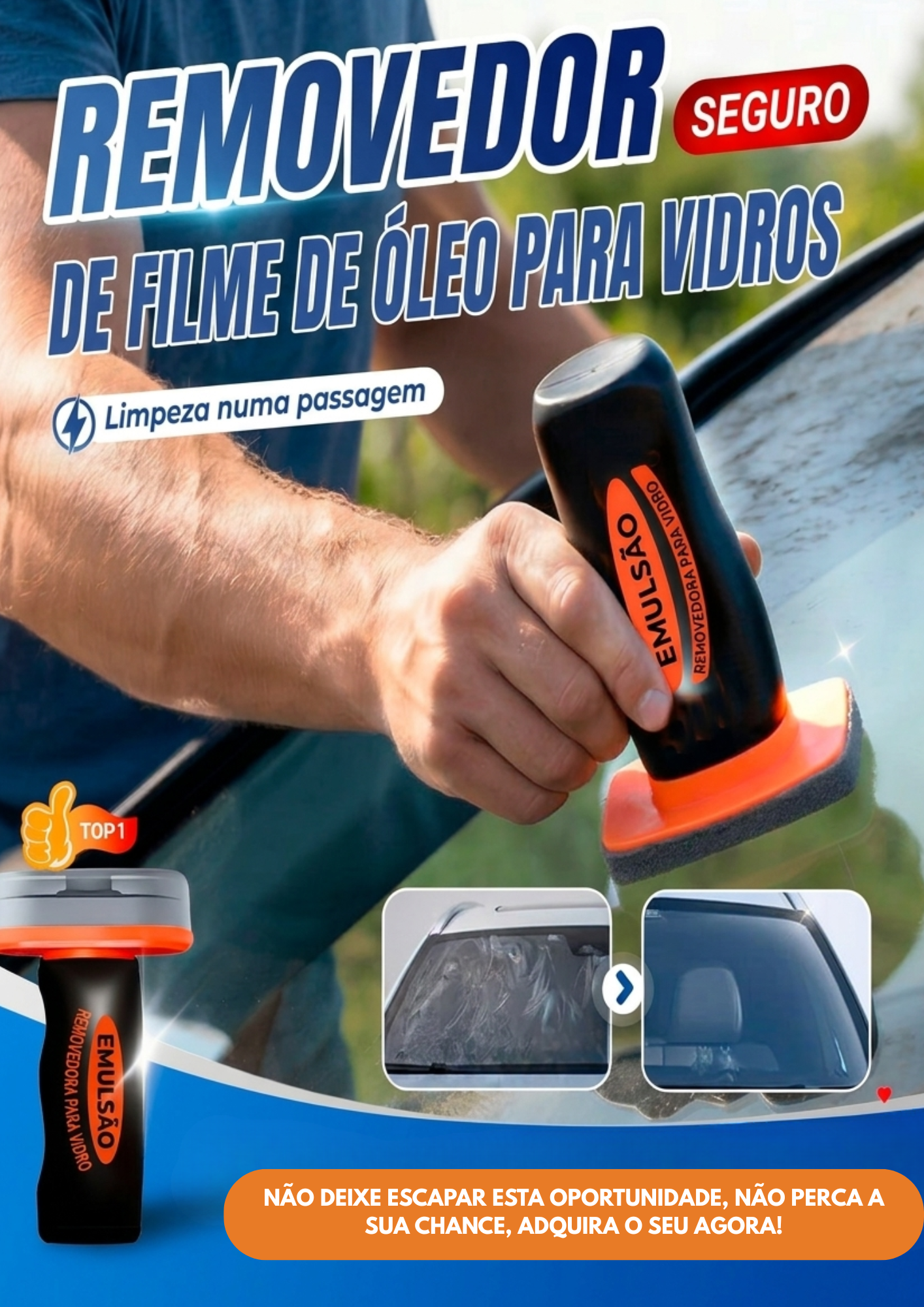 Removedor de Oleosidade para Vidros